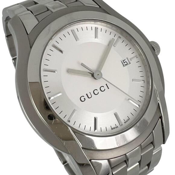 Gucci G-Class 5500XL Men's Stainless Steel Quartz Watch with Analog Display a...